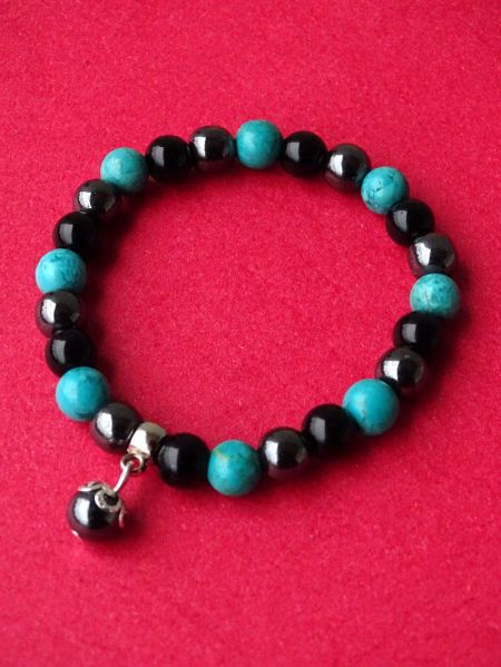 Onix, Turquoise and Hematite - Bracelet
